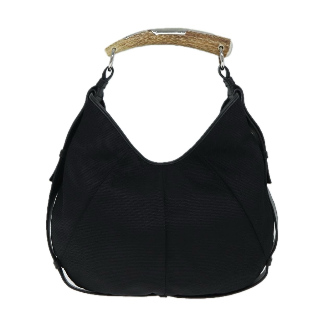 SAINT LAURENT Mombasa Hand Bag Nylon Black Auth yk13359 - Picture 2 of 16